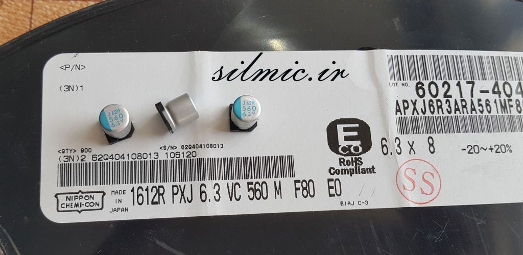 خازن پلیمر جامد 560 میکرو فاراد 6.3