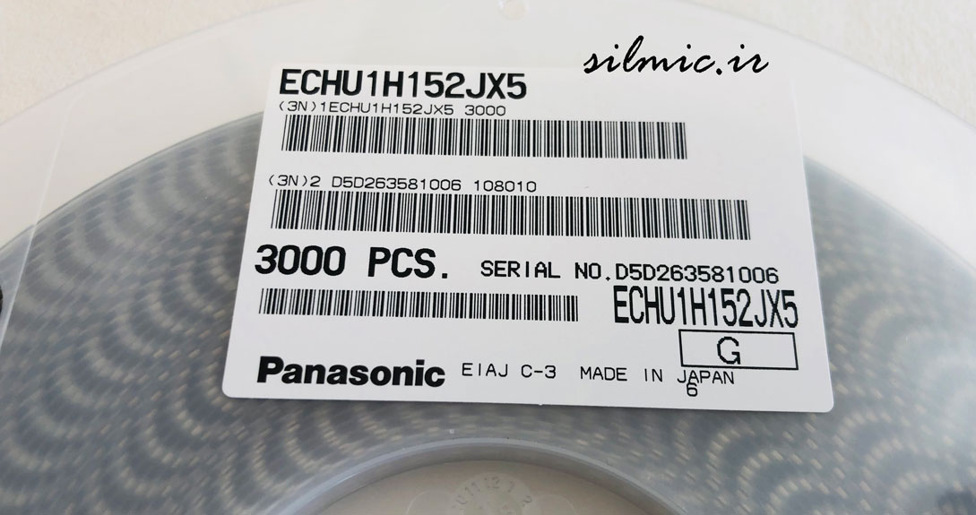 خازن 1.5 نانو فاراد 50 ولت Panasonic
