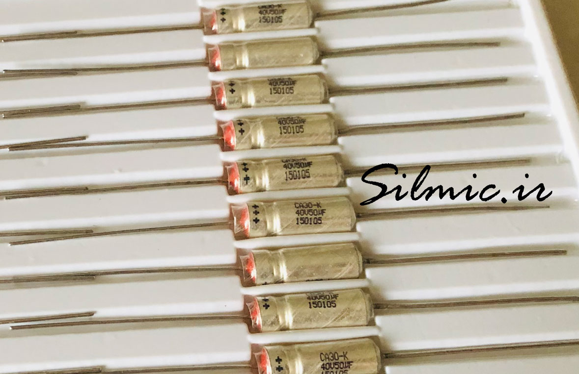 خازن تانتال نظامی 50 میکرو فاراد 40 ولت از نوع Wet CA30-K ساخت Topdiode